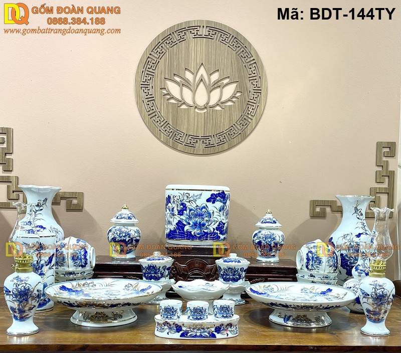 Bộ đồ thờ gọn nhẹ, đầy đủ lễ nghi mã BDT-144TY