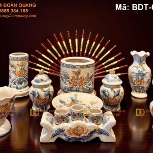 Bộ đồ thờ Quan Âm cỡ trung 1 bát hương mã BDT-058NT