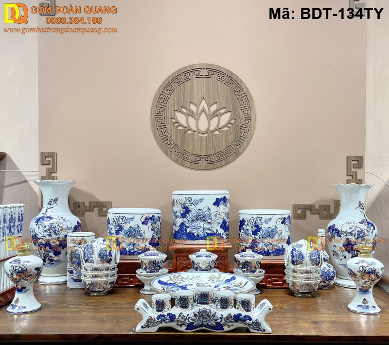 Bộ thờ Bát Tràng đầy đủ mẫu mã mã BDT-134TY