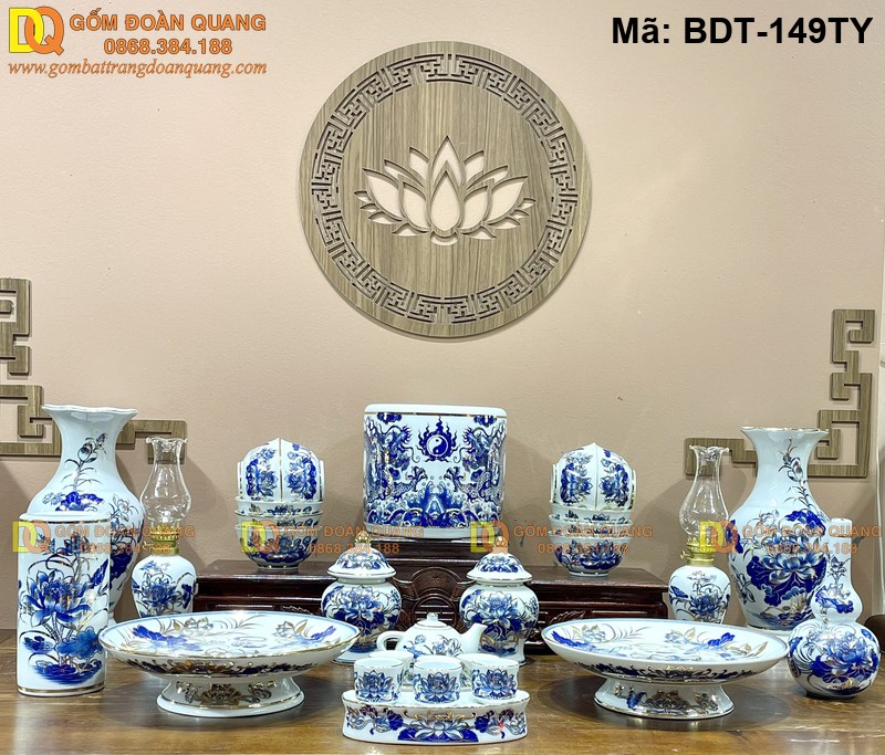 Bộ thờ gia tiên Bát Tràng truyền thống mã BDT-149TY