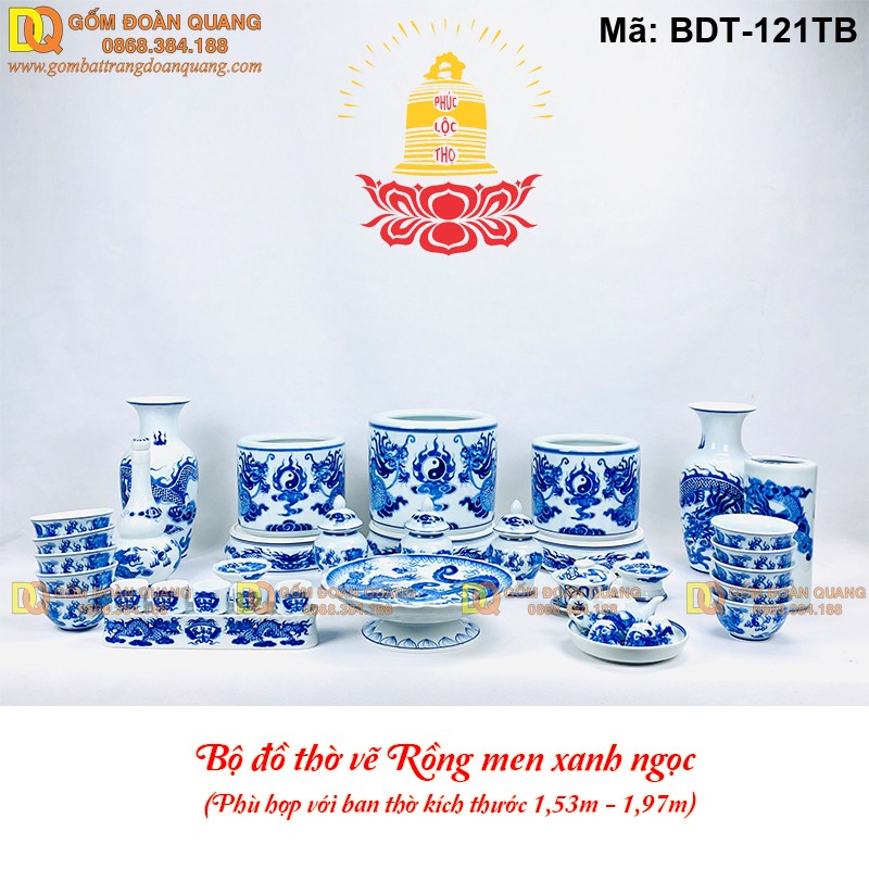 Bộ thờ gia tiên đầy đủ truyền thống mã BDT-121TB