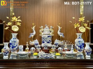 Đồ thờ bằng gốm Bát Tràng chuẩn truyền thống mã BDT-211TY