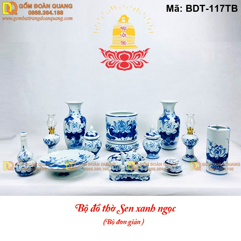 Đồ thờ bằng gốm chuẩn phong thủy mã BDT-117TB