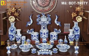 Đồ thờ bằng gốm cổ điển, cao cấp mã BDT-395TY
