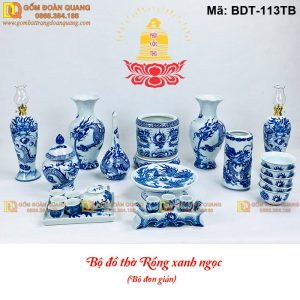 Đồ thờ bằng gốm sứ chuẩn phong thủy mã BDT-113TB