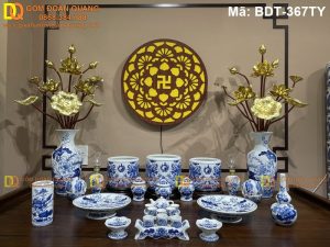 Đồ thờ Bát Tràng cao cấp, chính hãng mã BDT-367TY