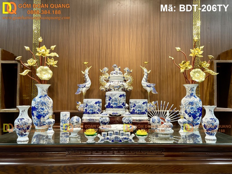 Đồ thờ Bát Tràng cao cấp, chuẩn nghệ thuật mã BDT-206TY