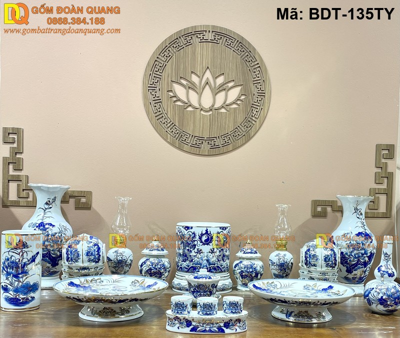 Đồ thờ Bát Tràng chính gốc Bát Tràng mã BDT-135TY