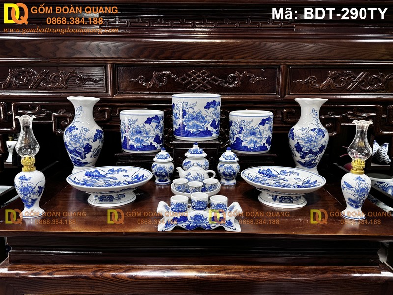 Đồ thờ Bát Tràng hoa văn Sen mã BDT-290TY