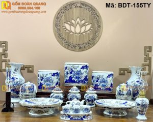 Đồ thờ cúng bằng sứ trang nhã mã BDT-155TY