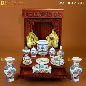 Đồ thờ cúng Bát Tràng cao cấp cổ mã BDT-133TT
