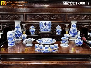 Đồ thờ gốm Bát Tràng bộ cơ bản mã BDT-300TY