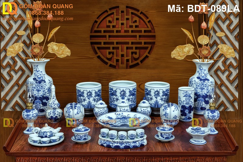 Đồ thờ gốm Bát Tràng chuẩn phong thủy mã BDT-089LA
