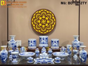 Đồ thờ gốm Bát Tràng sang trọng mã BDT-352TY