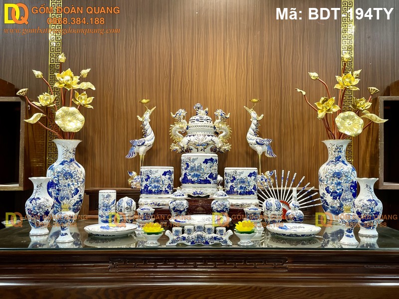 Đồ thờ gốm Bát Tràng truyền thống thủ công mã BDT-194TY