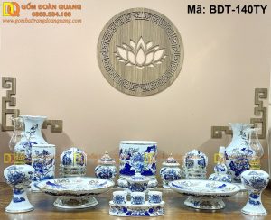 Đồ thờ gốm Bát Tràng uy tín cao cấp mã BDT-140TY