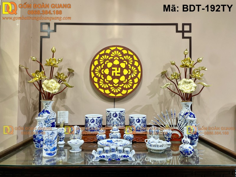 Đồ thờ gốm sứ tinh xảo cho không gian tâm linh mã BDT-192TY