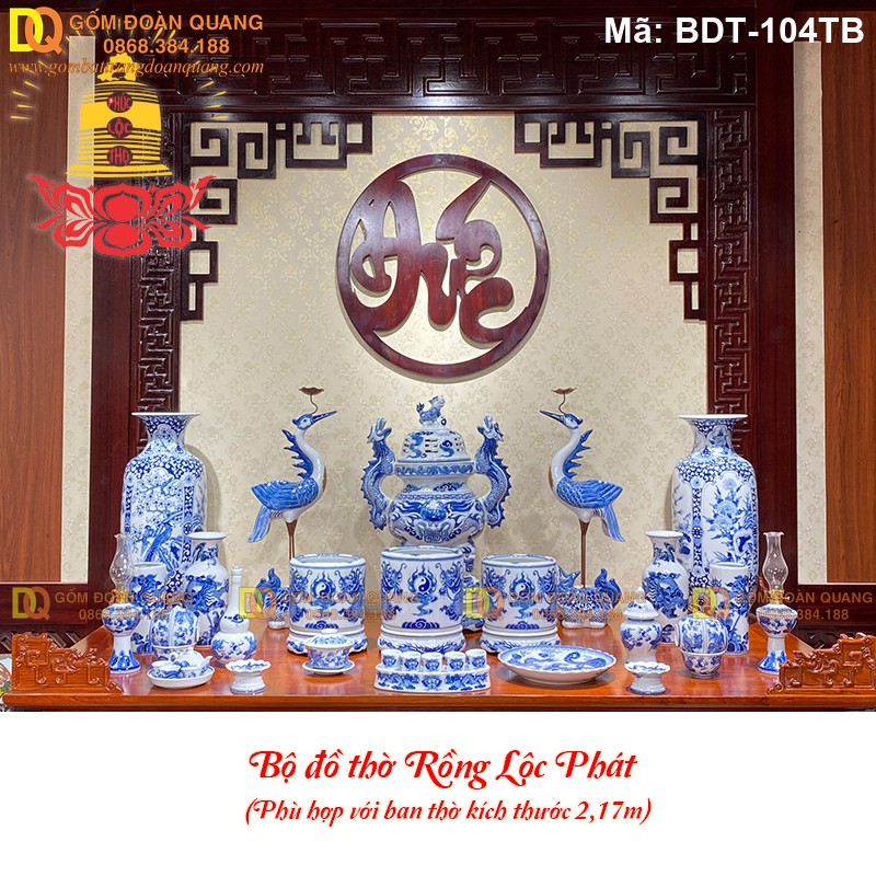 Đồ thờ sứ chuẩn phong thủy mã BDT-104TB