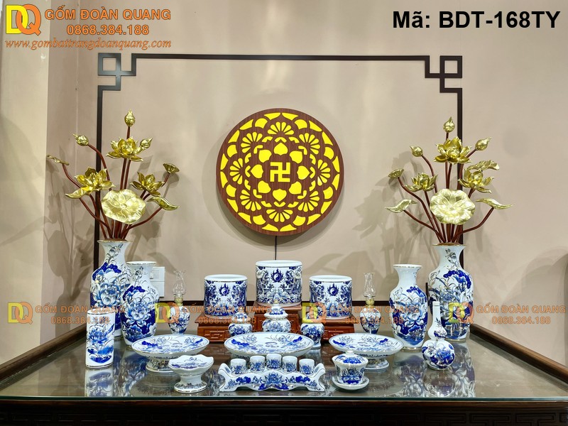 Giá đồ thờ Bát Tràng mới 2025 mã BDT-168TY