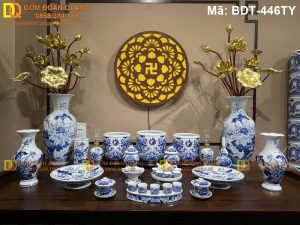 Giá đồ thờ Bát Tràng theo bộ đầy đủ mã BDT-446TY