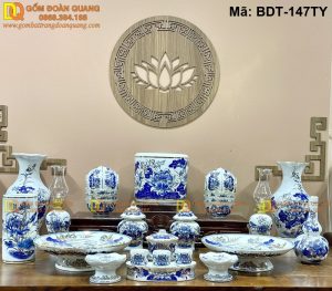 Giá đồ thờ gốm sứ Bát Tràng chuẩn xưởng mã BDT-147TY