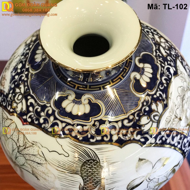 Bình gốm Bát Tràng hút tài lộc mã TL-102 – Ảnh 2