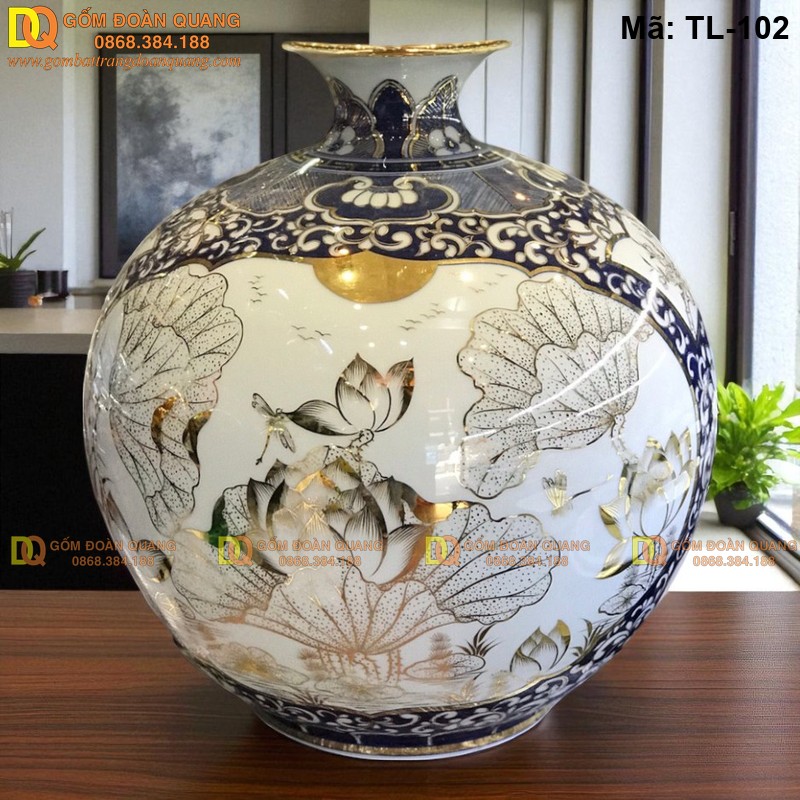 Bình gốm Bát Tràng hút tài lộc mã TL-102 – Ảnh 3