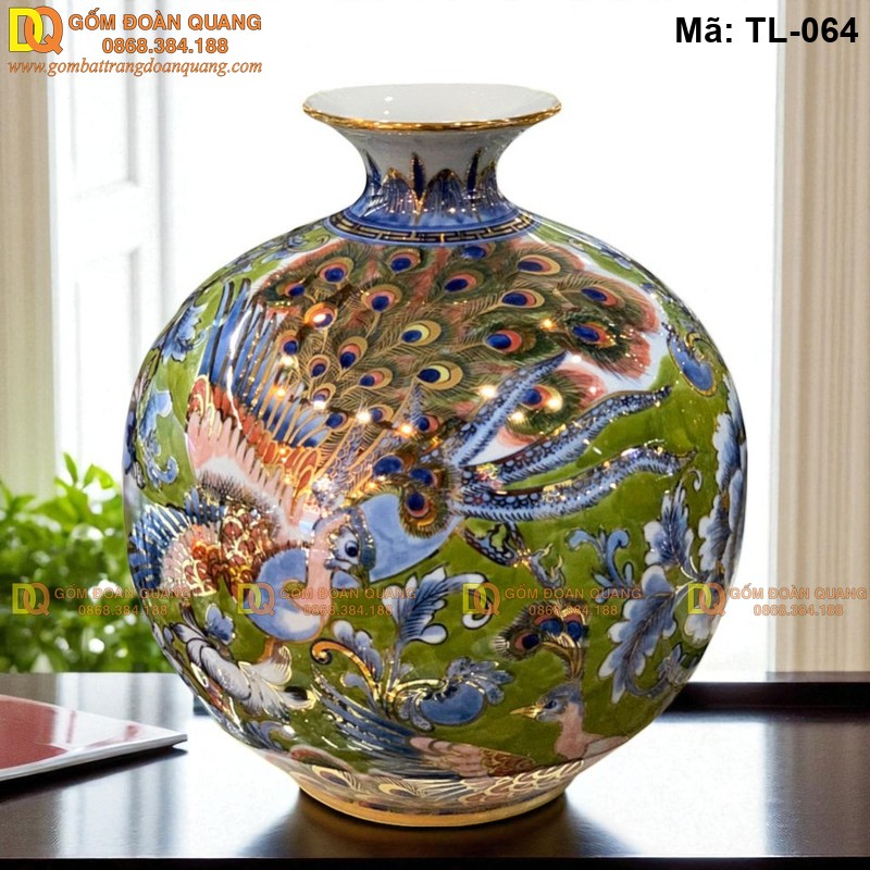 Bình gốm sứ hút tài lộc mã TL-064