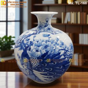 Bình gốm tài lộc giá rẻ cảnh Công Đào mã TL-168