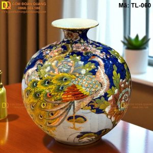 Bình hút lộc gốm Bát Tràng mã TL-060