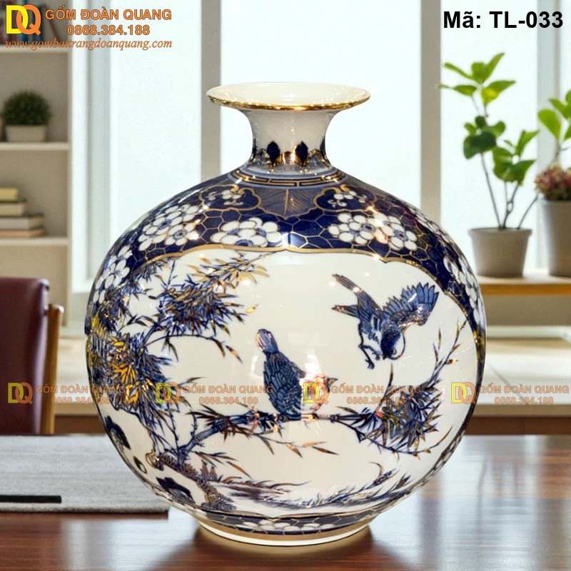 Bình hút lộc gốm sứ Bát Tràng mã TL-033 – Ảnh 2
