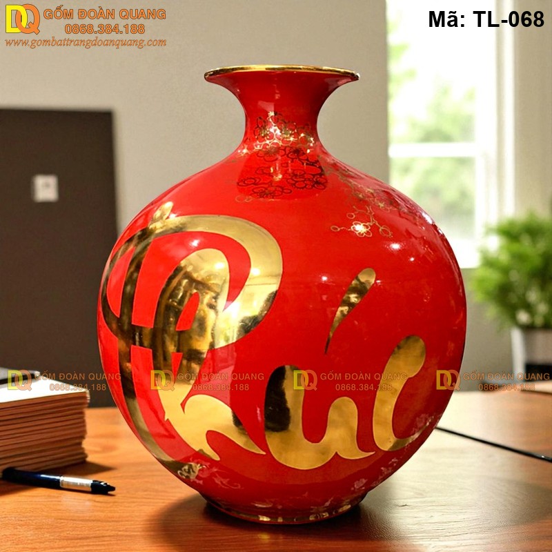 Bình hút lộc gốm sứ Bát Tràng mã TL-068 – Ảnh 2