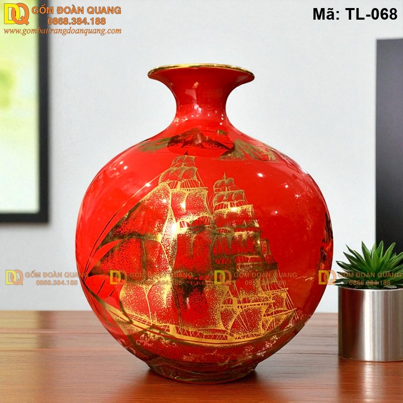 Bình hút lộc gốm sứ Bát Tràng mã TL-068