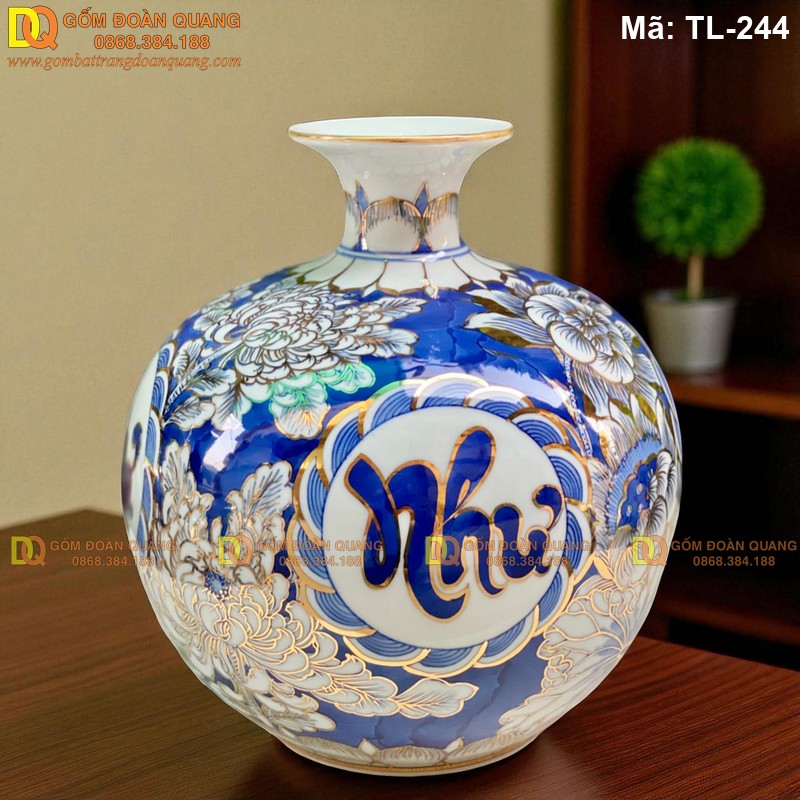 Bình hút lộc gốm sứ Vạn Sự Như Ý cao 28cm mã TL-244 – Ảnh 3