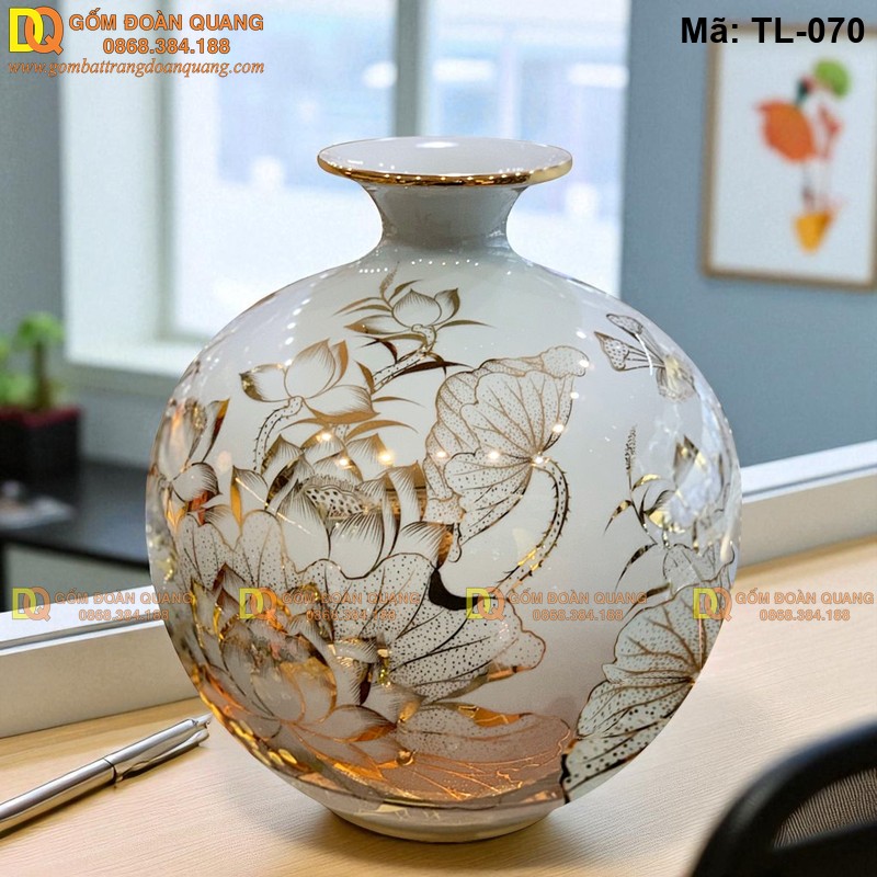 Bình hút lộc mạ vàng chữ Phúc mã TL-070 – Ảnh 2