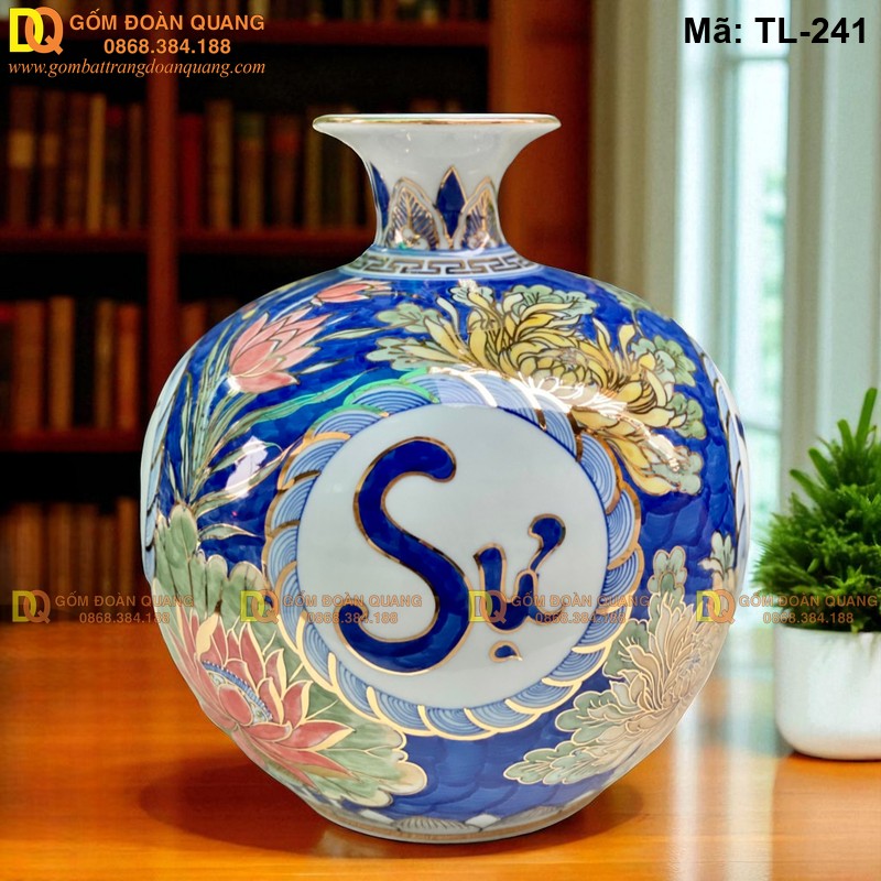 Bình hút lộc mạ vàng giá rẻ Vạn Sự Như Ý cao 28cm mã TL-241 – Ảnh 2