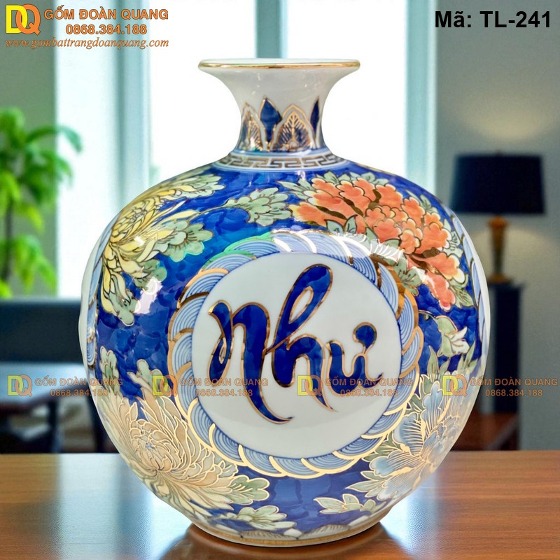 Bình hút lộc mạ vàng giá rẻ Vạn Sự Như Ý cao 28cm mã TL-241 – Ảnh 3