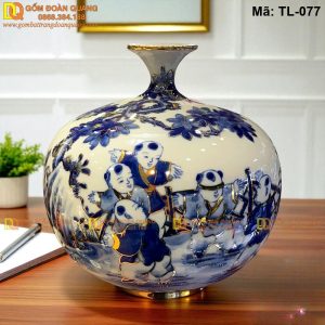 Bình hút lộc phong thủy cảnh Bách Nhi mã TL-077