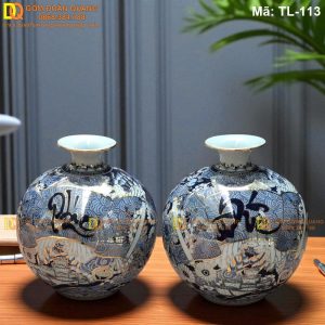 Bình hút tài lộc cao cấp chữ Phúc Đức mã TL-113