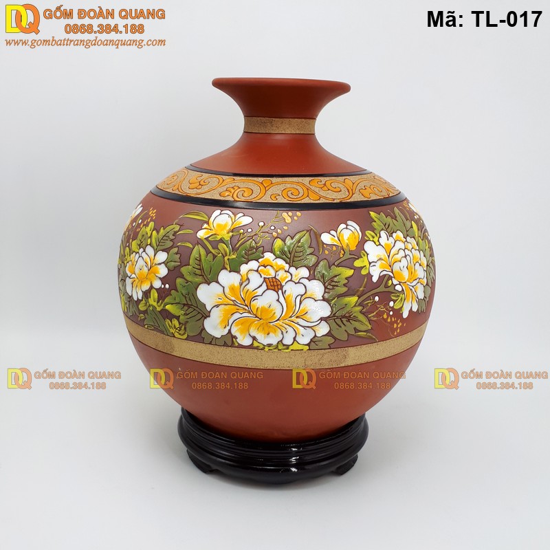 Bình hút tài lộc gốm Bát Tràng mã TL-017