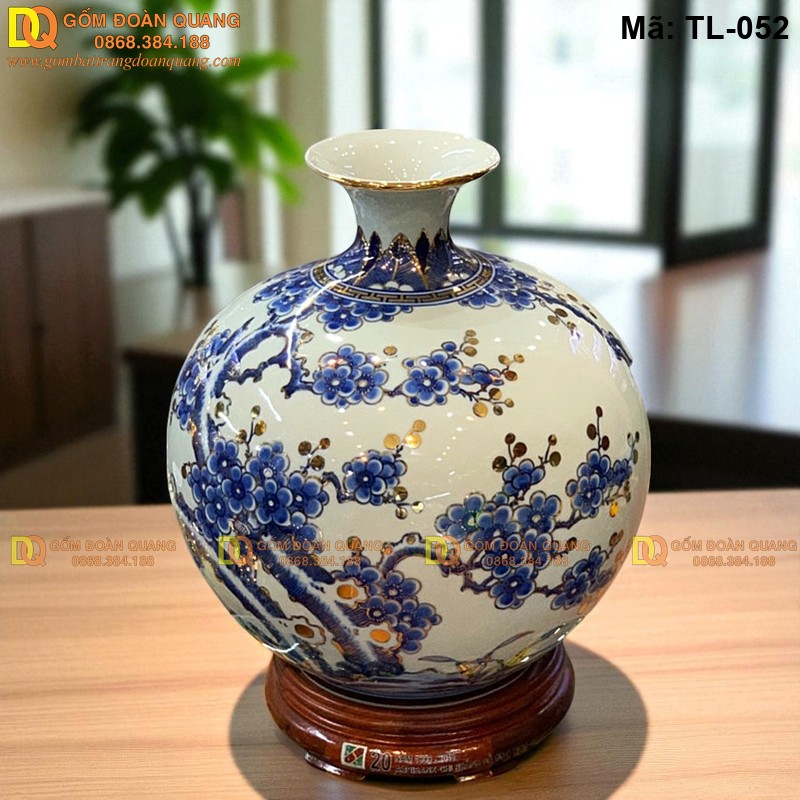 Bình hút tài lộc gốm sứ Bát Tràng mã TL-052