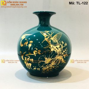 Bình hút tài lộc gốm sứ Bát Tràng mã TL-122