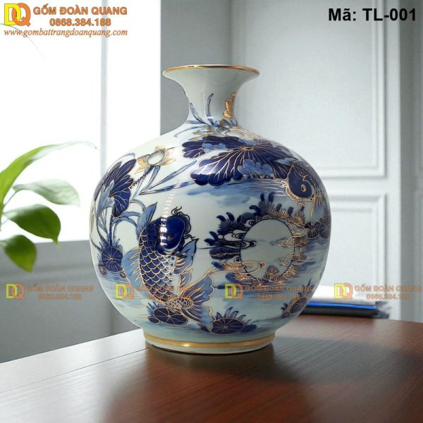 Bình hút tài lộc mạ vàng cao 35cm mã TL-001 - Ảnh 3