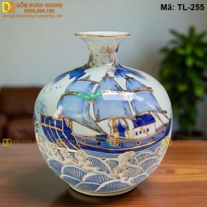 Bình hút tài lộc vẽ Thuận Buồm Xuôi Gió mã TL-255