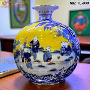 Bình phong thủy hút tài lộc mã TL-039