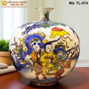 Bình phong thủy hút tài lộc mã TL-074