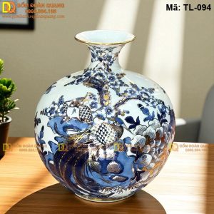 Bình sứ hút tài lộc cảnh Công Đào mã TL-094