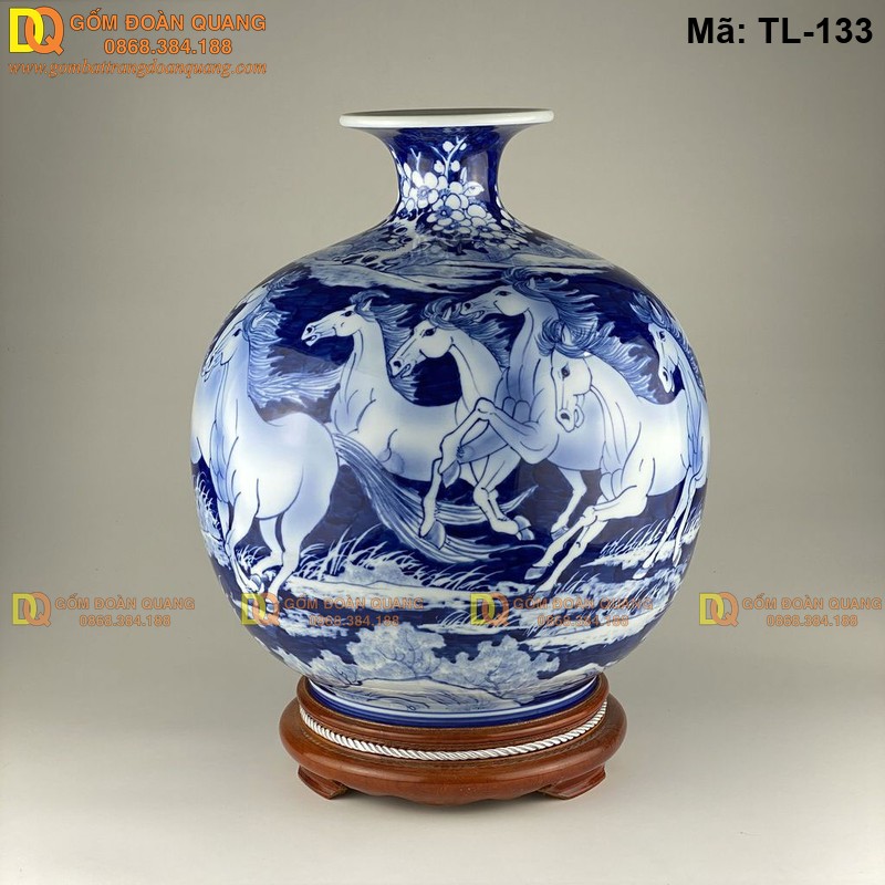 Bình tài lộc cao cấp vẽ Mã Đào Thành Công mã TL-133 – Ảnh 2
