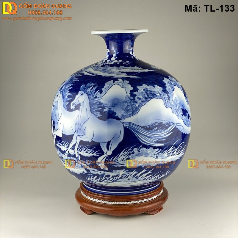 Bình tài lộc cao cấp vẽ Mã Đào Thành Công mã TL-133 – Ảnh 3