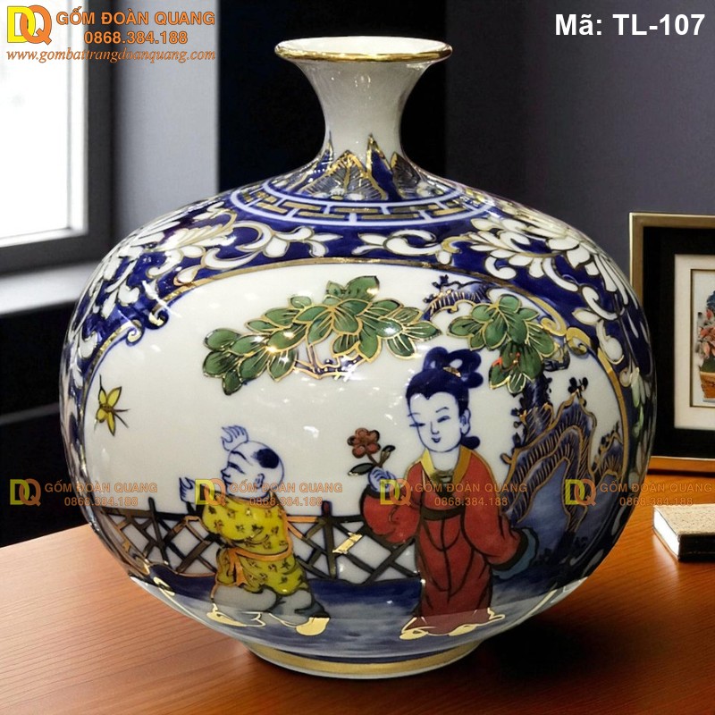 Bình tài lộc gốm sứ phong thủy mã TL-107 – Ảnh 2